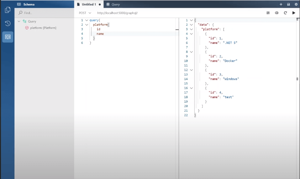 Screenshot do projeto API con GraphQL, HotChocolate, .NET 6