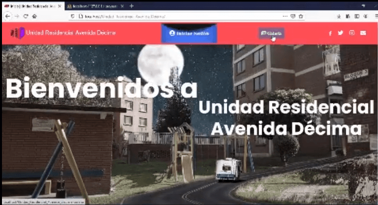 Screenshot do projeto Sistema de Información Conjunto Residencial Avenida Décima